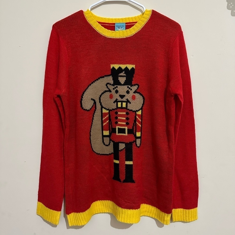 Norther Pole Women’s Small Nutcracker Squirrel Ugly Sweater